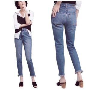 Anthro Pilcro straight leg tilde vintage fit ankle jeans Size 32 100 cotton